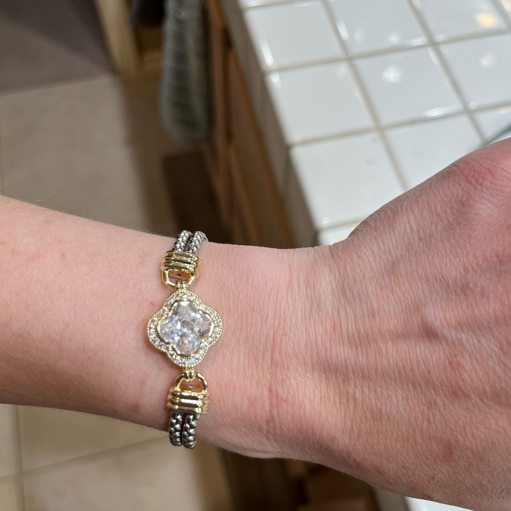 Elegant Gold and Silver Bracelet